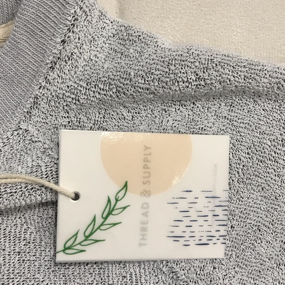 New with Tags Thread & Supply Gray Knit Crew neck Extra Soft Sweatshirt Sweater - Picture 3 of 9